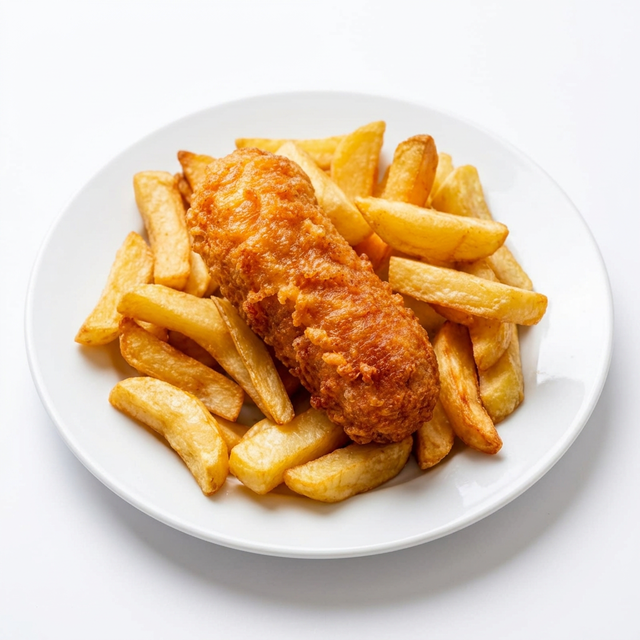 Battered Sausages.